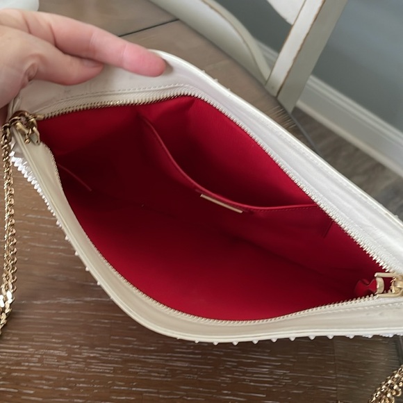 EUC Christian Louboutin LoubiPosh Valentines Spiked Clutch w/ chain,dust bag,box - Picture 9 of 17